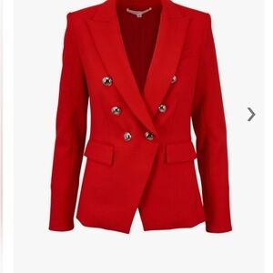 Veronica Beard Red Miller Dickey Blazer